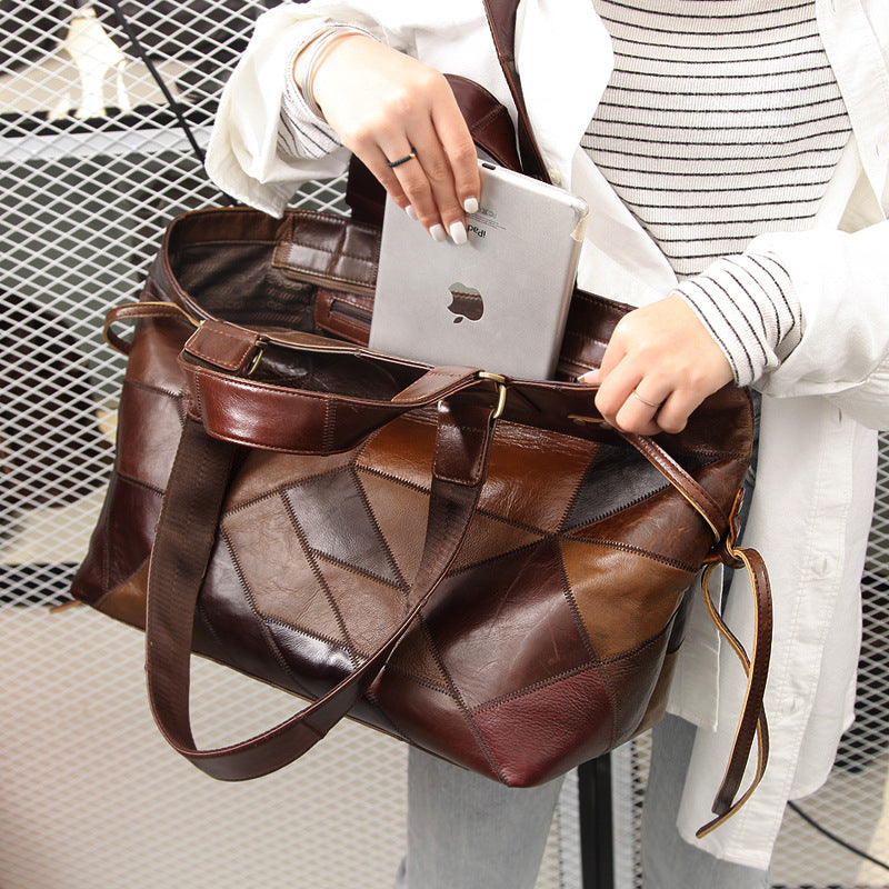 Genuine Leather Handbag, Designer-- Vintage