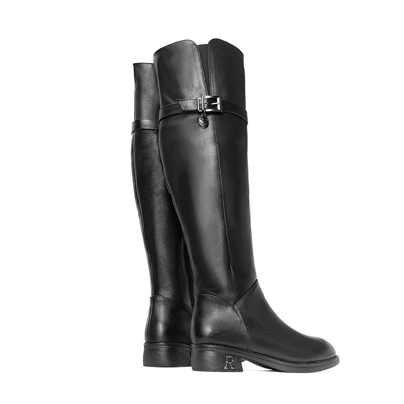 Genuine leather Knee High Insulated Boots