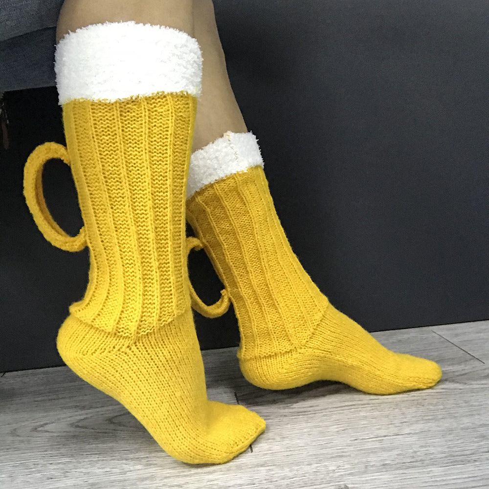 3D Beer Mug Tube Socks