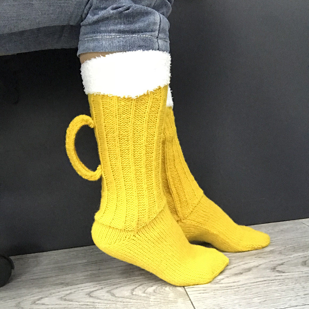 3D Beer Mug Tube Socks