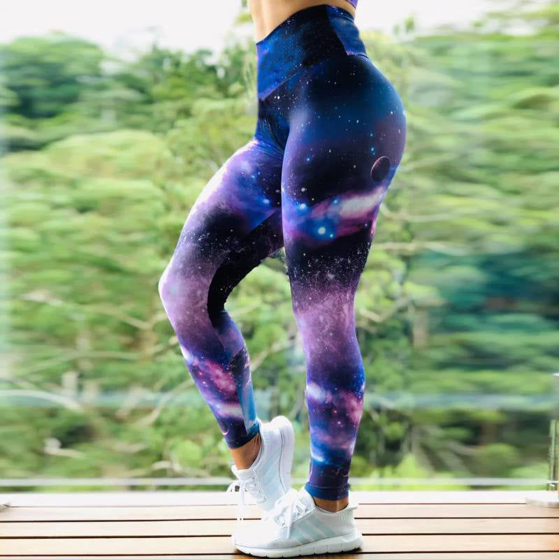 Leggings Ink Pattern High Waist