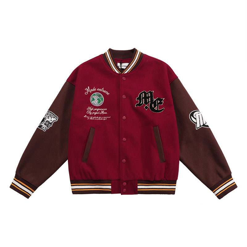 Men's Casual Vintage Baseball Jacket